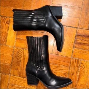 Elegant Black Heeled Boots for Women